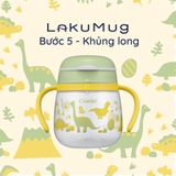 Bình nước Combi LakuMug bước 5 dung tích 240ml Khủng long