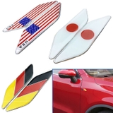 Decal dán nổi trang trí hình quốc kỳ( Mỹ, Đức, Nhật)