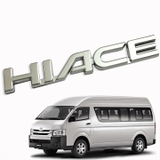 Logo chữ nổi HIACE dán trang trí đuôi xe