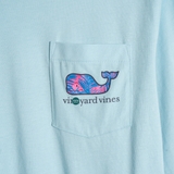 ÁO THUN NAM CỔ TRÒN TAY DÀI XUẤT MỸ MÀU XANH NHẠT AT4404T4