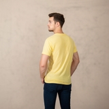 ÁO THUN NAM CỔ TRÒN TAY NGẮN XUẤT MỸ MÀU VÀNG AT4408T