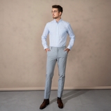 ÁO SƠ MI NAM TAY DÀI KẺ SỌC MÀU XANH NHẠT SM4417T14