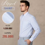 ÁO SƠ MI NAM TAY DÀI KẺ SỌC MÀU XANH NHẠT SM4417T14