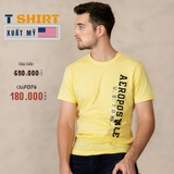 ÁO THUN NAM CỔ TRÒN TAY NGẮN XUẤT MỸ MÀU VÀNG AT4408T