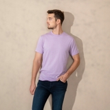 ÁO THUN NAM CỔ TRÒN TAY NGẮN XUẤT MỸ MÀU TÍM AT4414H5
