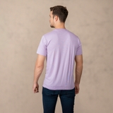 ÁO THUN NAM CỔ TRÒN TAY NGẮN XUẤT MỸ MÀU TÍM AT4414H5
