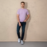 ÁO THUN NAM CỔ TRÒN TAY NGẮN XUẤT MỸ MÀU TÍM AT4414H5