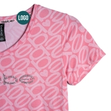 ĐẦM SUÔNG CỔ TIM XUẤT MỸ MÀU HỒNG ĐẬM DN4507D4