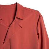 ÁO SƠ MI NỮ TAY DÀI MÀU CAM ĐẤT 4418V