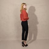 ÁO SƠ MI NỮ TAY DÀI MÀU CAM ĐẤT 4418V