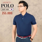 ÁO POLO NAM THỂ THAO TAY NGẮN XUẤT HÀN MÀU XANH ĐEN PL4521L1