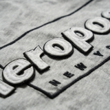 ÁO THUN NAM CỔ TRÒN TAY NGẮN XUẤT MỸ THÊU LOGO NGỰC MÀU XÁM AT4610L4