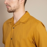 ÁO SƠ MI NAM LINEN TAY NGẮN CỔ DANTON MÀU NÂU VÀNG SM4429D-B1