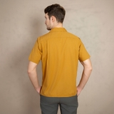 ÁO SƠ MI NAM LINEN TAY NGẮN CỔ DANTON MÀU NÂU VÀNG SM4429D-B1