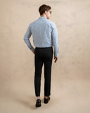 ÁO SƠ MI NAM TAY DÀI XUẤT MỸ KẺ SỌC DỌC XANH DƯƠNG SM4830L11