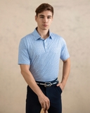 ÁO POLO GOLF NAM TAY NGẮN XUẤT MỸ HOA NHÍ MÀU XANH DƯƠNG PL4425T4