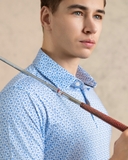 ÁO POLO GOLF NAM TAY NGẮN XUẤT MỸ HOA NHÍ MÀU XANH DƯƠNG PL4425T4