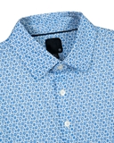 ÁO POLO GOLF NAM TAY NGẮN XUẤT MỸ HOA NHÍ MÀU XANH DƯƠNG PL4425T4