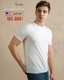 ÁO THUN NAM CỔ TRÒN TAY NGẮN XUẤT MỸ MÀU TRẮNG AT4909L8