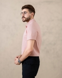 ÁO POLO NAM TAY NGẮN XUẤT MỸ MÀU HỒNG NHẠT PL41029T