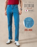 QUẦN JEAN NAM ỐNG ĐỨNG XUẤT NHẬT MÀU XANH NHẠT QJ4713H13