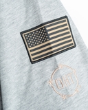 ÁO THUN NAM CỔ TRÒN TAY NGẮN XUẤT MỸ MÀU XÁM 2812T