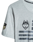 ÁO THUN NAM CỔ TRÒN TAY NGẮN XUẤT MỸ MÀU XÁM 2812T