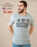 ÁO THUN NAM CỔ TRÒN TAY NGẮN XUẤT MỸ MÀU XÁM 2812T