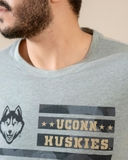 ÁO THUN NAM CỔ TRÒN TAY NGẮN XUẤT MỸ MÀU XÁM 2812T