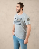 ÁO THUN NAM CỔ TRÒN TAY NGẮN XUẤT MỸ MÀU XÁM 2812T