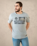 ÁO THUN NAM CỔ TRÒN TAY NGẮN XUẤT MỸ MÀU XÁM 2812T