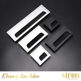 Khung 3 âm bàn hợp kim nhôm nắp lật một bên màu đen SR-TAA3B-N003 Khung 3 âm bàn hợp kim nhôm nắp lật một bên màu đen SR-TAA3B-N003