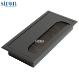 Khung 3 âm bàn hợp kim nhôm nắp lật một bên màu đen SR-TAA3B-N003 Khung 3 âm bàn hợp kim nhôm nắp lật một bên màu đen SR-TAA3B-N003