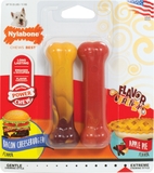 Nylabone Bacon Cheeseburger vs Apple Pie