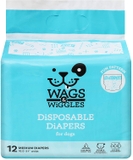 WAGS & WIGGLES Dog Diapers For Female Dogs, Medium