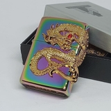 Bật lửa Zippo Dragon ốp Rồng vàng Made in USA