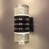 Đèn tường LED 2 đầu pha lê họa tiết bọt khí