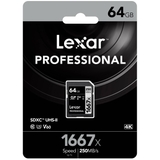 Thẻ nhớ SDXC Lexar 64GB UHS-II 1667X 250MB/s