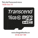 Thẻ nhớ Transcend Micro SDHC 16GB class 10