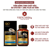 Tinh chất hàu New Zealand GO Oyster plus Zinc 60 viên