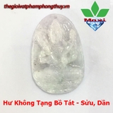 Mặt Phật Bản Mệnh Hư Không Tạng Bồ Tát Đá Cẩm Thạch Trắng