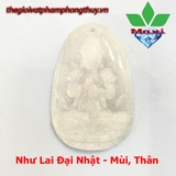 Mặt Phật Bản Mệnh Như Lai Đại Nhật Đá Cẩm Thạch Trắng