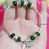 Vòng Tay Ngọc Bích Charm Bạc 925