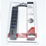 Bộ chia USB 2.0 + đầu đọc thẻ nhớ 8 trong 1 VC306