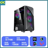 Cây Máy Tính Main H110, CPU Core i3-7100, Ram 8GB, Vỏ Gaming