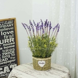 Giỏ hoa lavender trang trí vintage Lan Decor - CC313