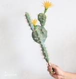 CÀNH XƯƠNG RỒNG BẸ HOA VÀNG LAN DECOR (45CM) - HC983