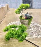 Cành tùng giả trang trí tiểu cảnh, cây bonsai - HC1154