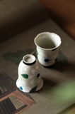 Bộ bình trà 4 ly sứ hoa trà vẽ tay hộp gỗ