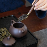 Bộ trà cụ 6 món gỗ mun và ly gốm